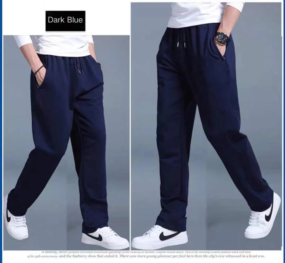 New Korean Straight tube Men Casual Sports Pants Running Workout Jogging Long Pants Gym Sport Trousers for Men Jogger Sweatpants