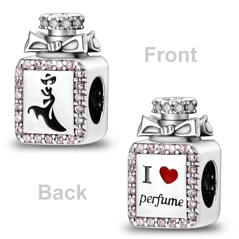 2026 Hot Sale Charms Bead 925 Sterling Silver Pink Butterfly Luminous Firefly Dangle Fit Bangle Bracelet Necklace DIY Jewelry