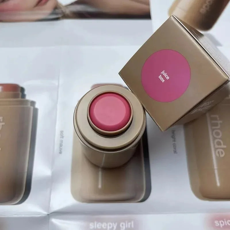 Rhode Pocket Blush LIP Stick Lip And Cheek Hydrating Stick Natural Rouge Powder Blush Cream Lipstick Cheek Easy To Apply Colo