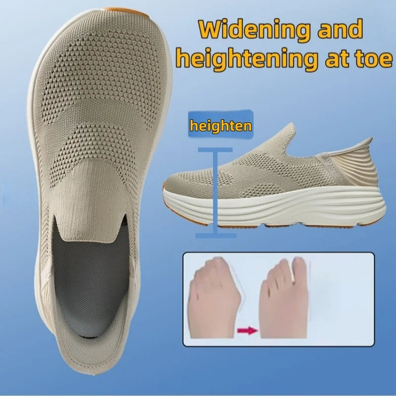Widened head men's sports shoes breathable mesh non-slip running shoes outdoor summer jogging training hiking casual shoes 39-46