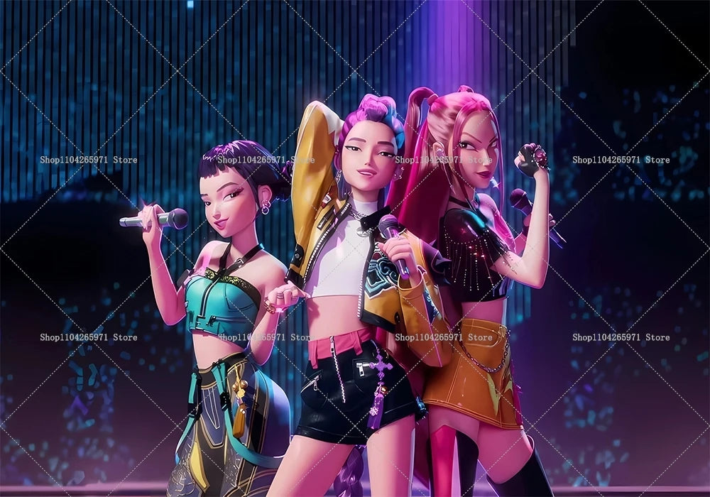 KPOP Witch Hunters Coven Girl Group Backdrop Magic Fantasy Party Theme Girls Adult Birthday Decor Photo Background Supplies