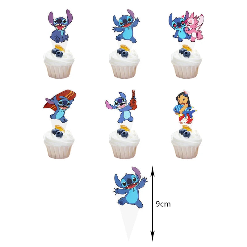 New Stitch Birthday Party Decoration Foil Latex Balloon With Pattern For Kids Event Supplies Disposable Tableware Plate Backdrop