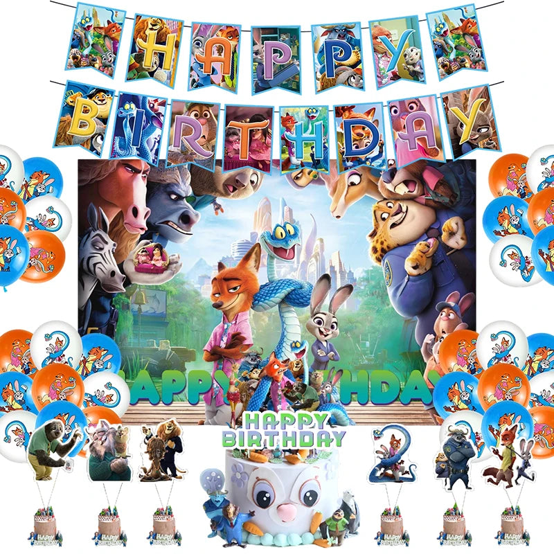 Disney Zootopia Birthday Party Decorations