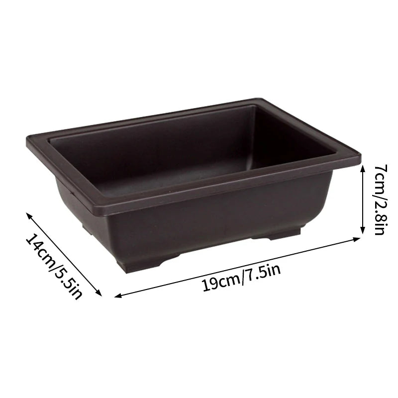 Outdoor Garden Landscape Bonsai Tray Square Rectangular Flowerpots Imitation Purple Clay Succulent Plants Pots 	
Pots for Plants