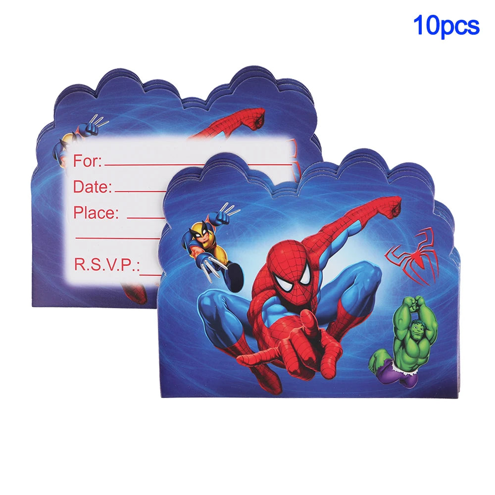 Spider Man Birthday Party Decor Paper Cups Plates Tablecloth For Kids Boy Spiderman Baby Shower Party Decorations Party Supplies