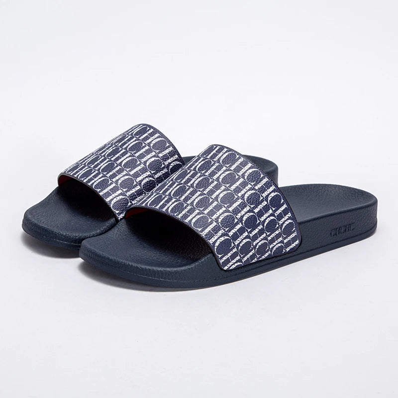 Fashionable Classic Simplicity Women's New 2024 Slippers PVC Material Letter Printing Outdoor Casual Flat Bottom Slippers