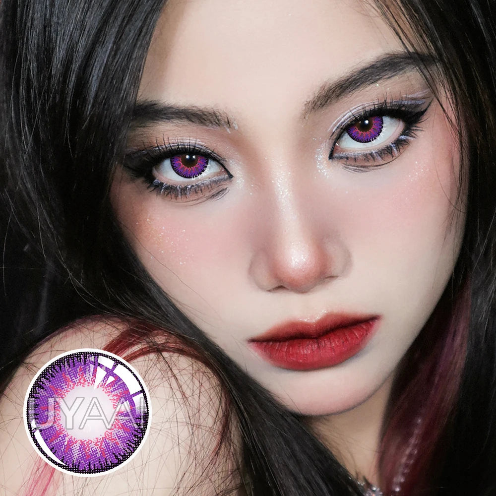 UYAAI Contact Lenses Color Contact Makeup Colored Pupils Black Natural Pupils Beauty 14.5mm Big Black Lenses Brown Contacts Lens