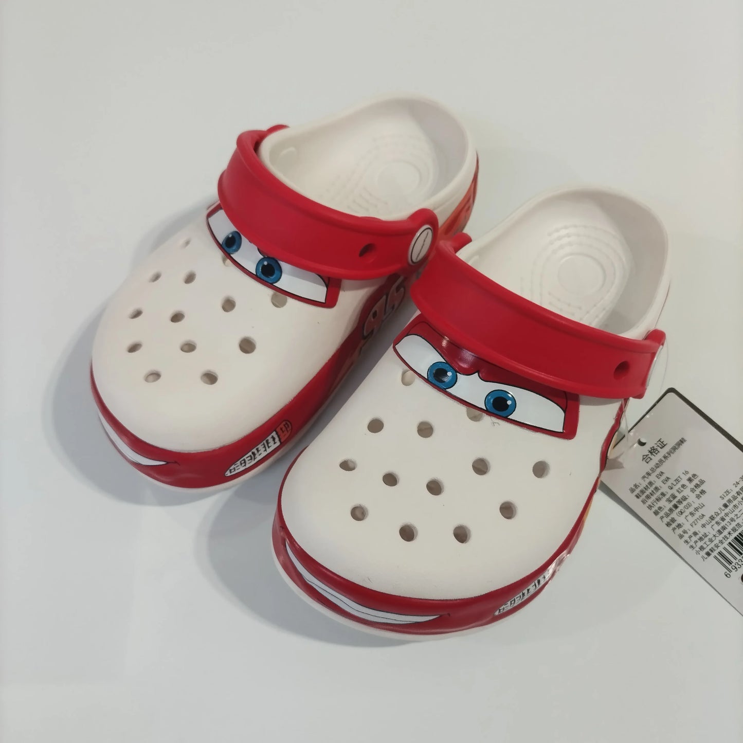 95 Automotive Theme Children Glowing Slippers Outdoor House Slippers Non-Slip Wear-Resistant Baotou Beach Sandals Practical Gift