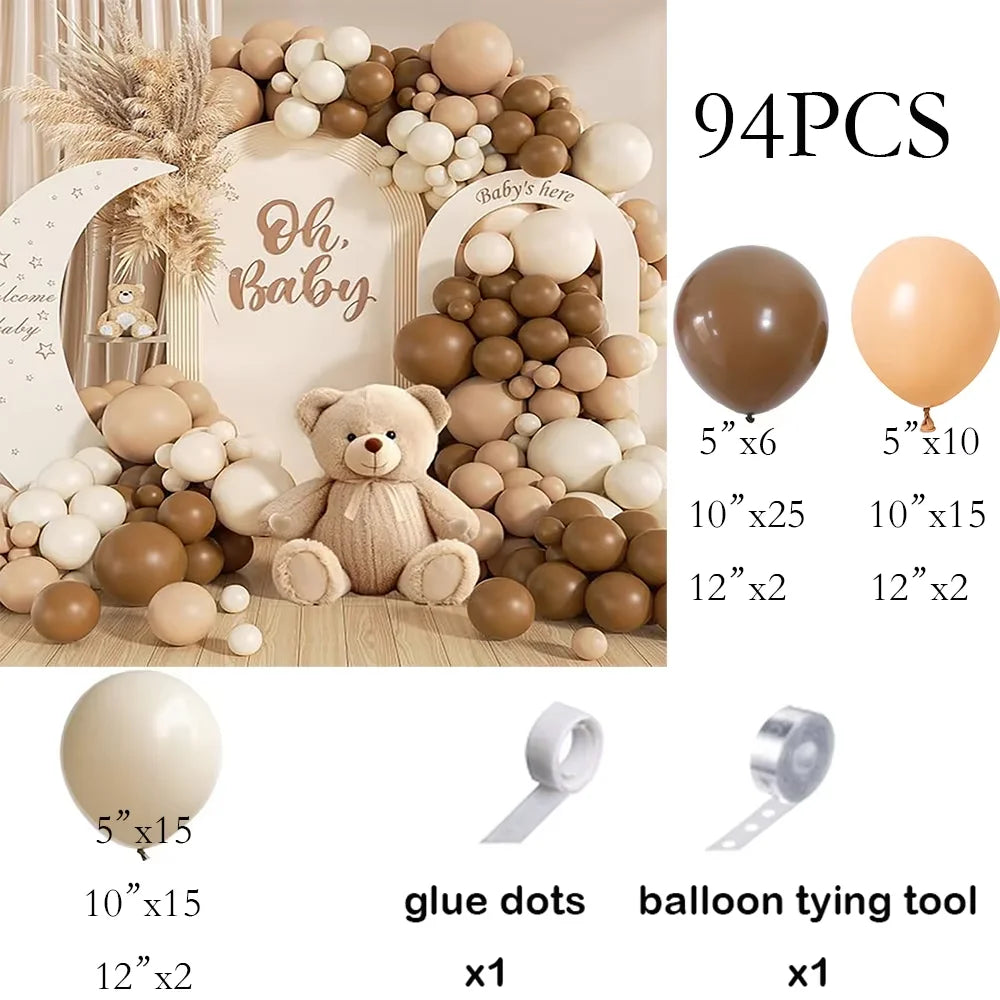 Nude White Sand Balloons Arch Kit Skin Gold Balloon Garland Kids Birthday Party Baby Shower Wedding Graduation Decoration Globos