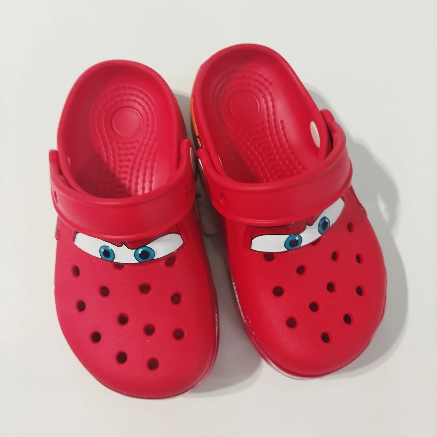 95 Automotive Theme Children Glowing Slippers Outdoor House Slippers Non-Slip Wear-Resistant Baotou Beach Sandals Practical Gift