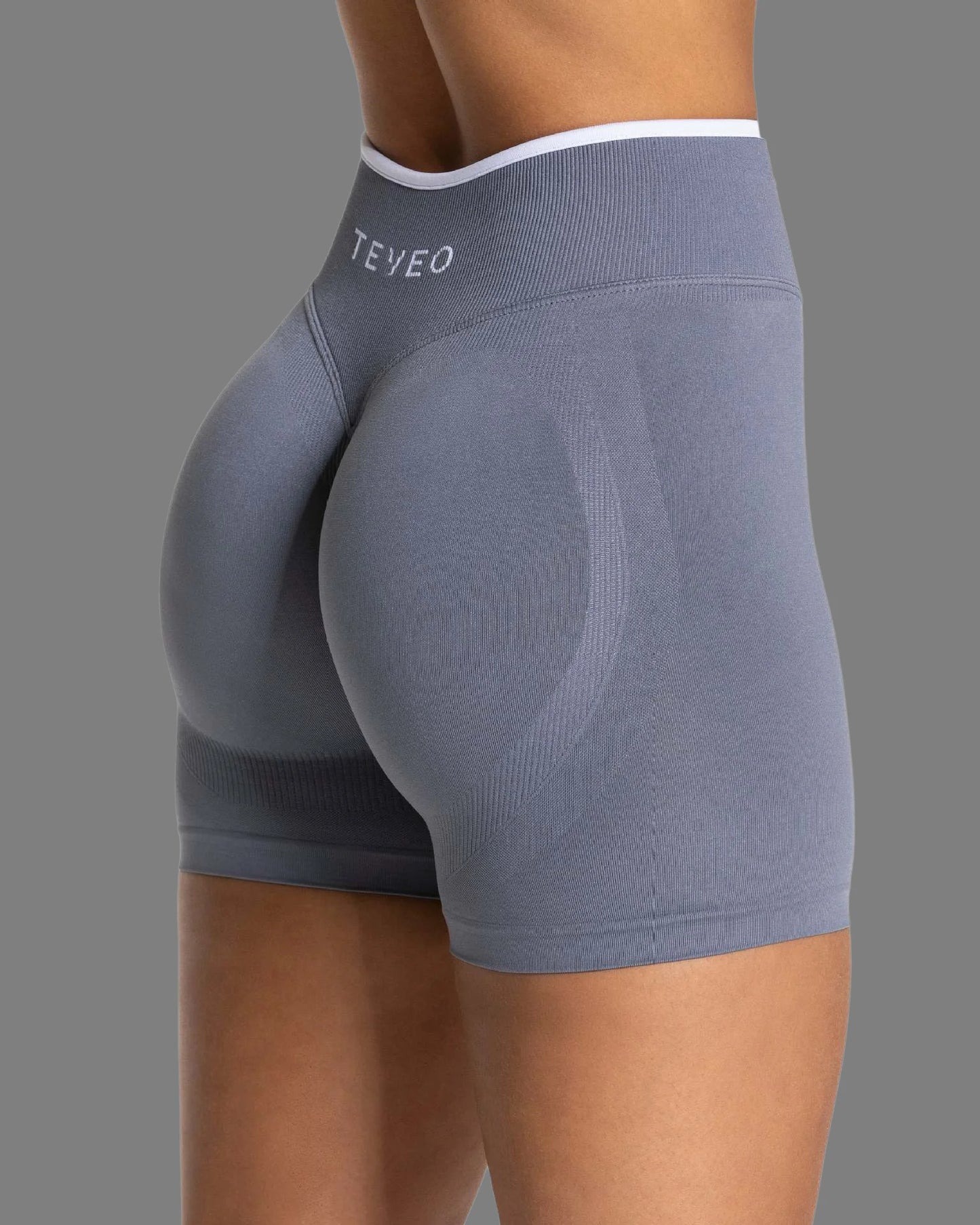 TEVEO Women's Color Block Yoga Shorts - Butt-lifting, Breathable, High-elasticity, Gym Workout & Running Shorts