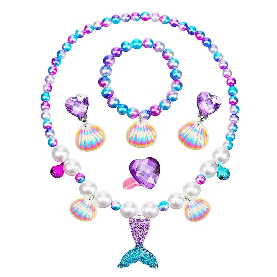 Girls Cosplay Disney Little Mermaid Ariel Prom Princess Costumes Kids Summer Casual Dress Halloween Birthday Party Dress Up 2025