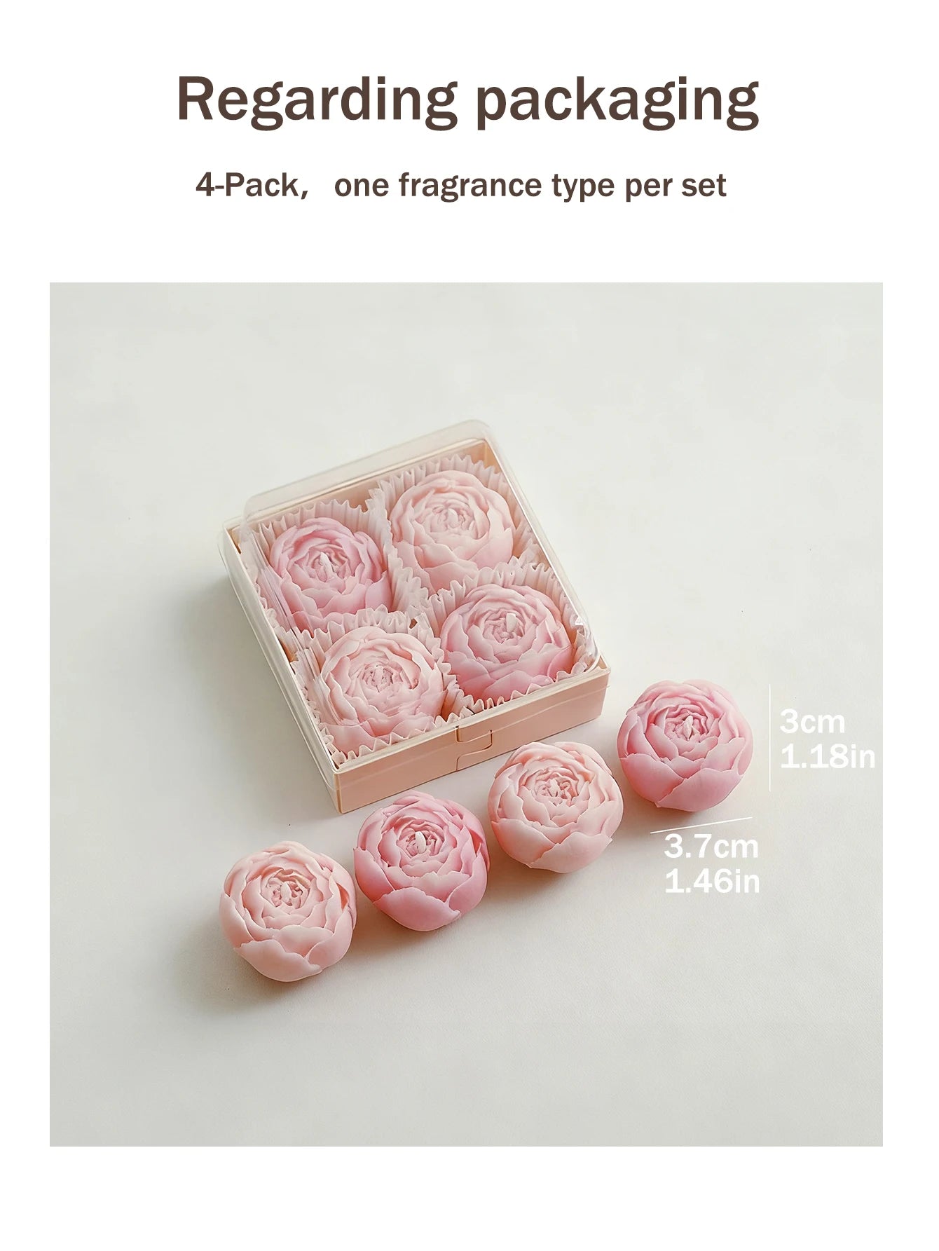 4-Pack Rose Scented Candle Gift Set ,Handmade, Elegant Room Decor, Gifts for women(Birthday/Valentine's Day/Wedding/Anniversary)