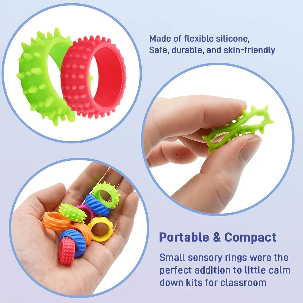 New Fidget Toys Children's Silicone Sensory Ring Silicone Decompression Toy Sensory Ring