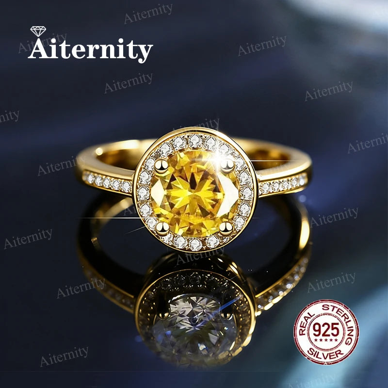 Moissanite And Zircon Ring D VVS1 Adjustable Size S925 Sliver Wedding Rings for Women Jewelry Party Fashion Top Quality Ring