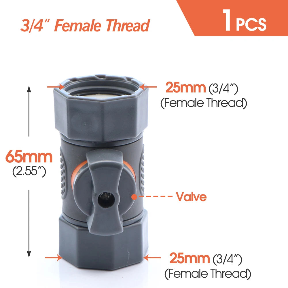 Garden Hose Quick Connector 1/2 3/4 Inch Pipe Coupler Stop Water Connector for Car Wash 20/16mm Irrigation Tube Repair Joints