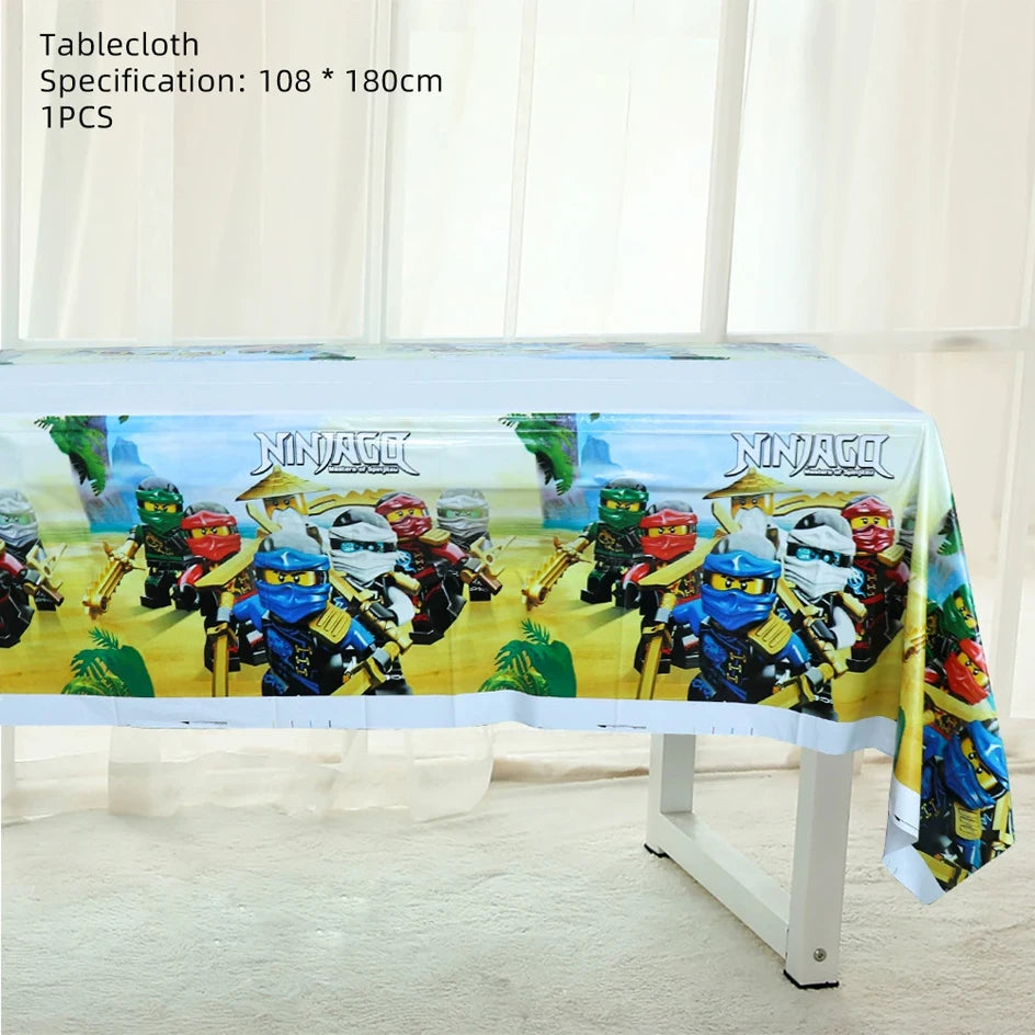 Ninja Birthday Party Decorations New Paper Tableware Plates Cups Napkins Tablecloth Background Balloon Supplies Deco For Kid Boy