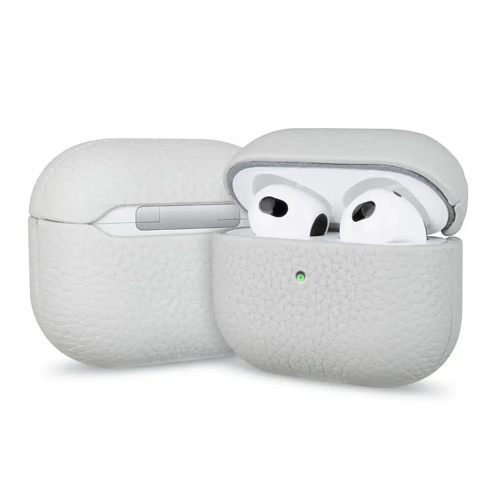 High End Business Bluetooth Earphone Case For Apple AirPods Air 2 3 4 Pro 2 3 Retro Genuine Leather Litchi Texture Protect Cover