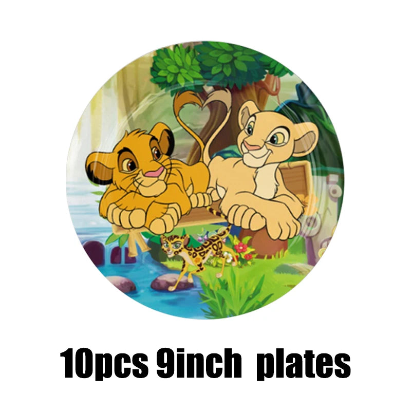 Disney The Lion King Birthday Party Decoration New Plates Cups Napinks Tablecloth King Lion Birthday Balloon Party Favor Balloon