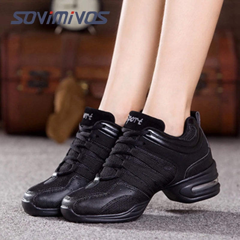 Women's Dance Shoes Soft Outsole Woman Breath Jazz Hip Hop Shoes Sports Sneakers Ladies Girl's Modern Jazz Dancing Shoes for Men