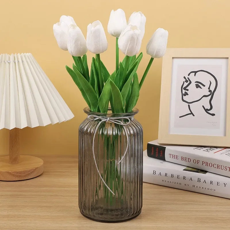 5-30Pcs Premium Tulip Artificial Flowers, Real Touch Tulip Bouquet, Decorative for Wedding Home Party Christmas Candy Birthday
