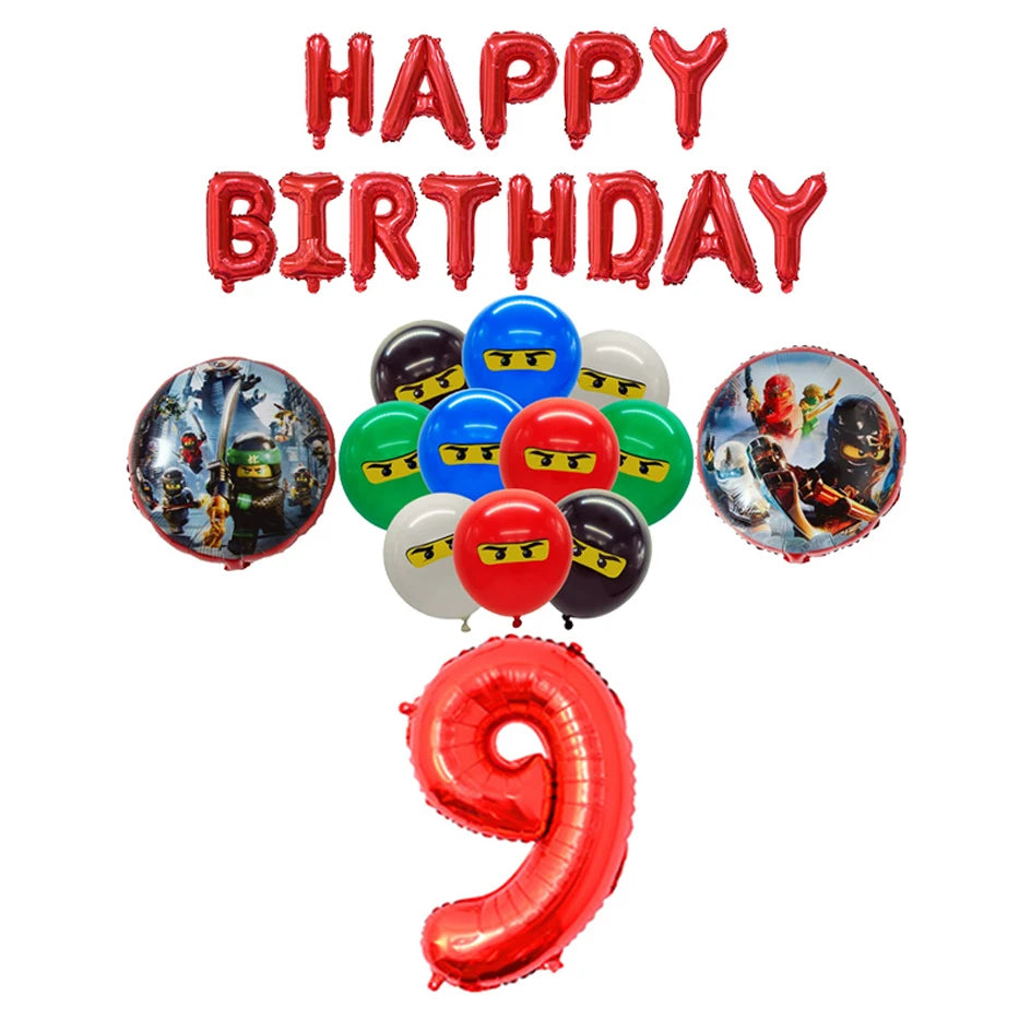 Ninja Birthday Party Decorations New Paper Tableware Plates Cups Napkins Tablecloth Background Balloon Supplies Deco For Kid Boy