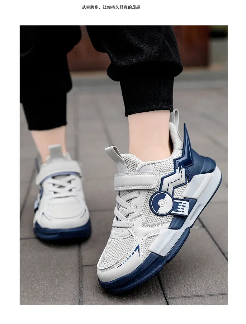 Pokemon Pikachu Children Sports Shoes Spring and autumn Fashion Anime Boy Sneakers Student Breathable Non-slip Running Shoe