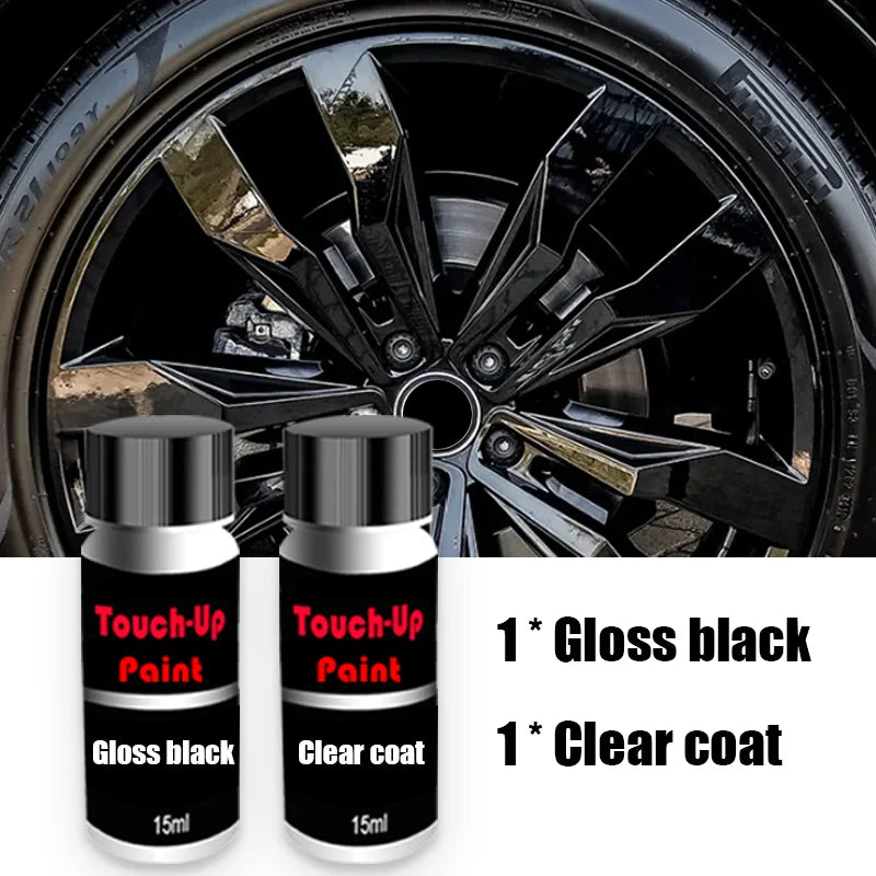 Wheel Touch-Up Kit Paint Repair Kit Gloss Black Matte Black Silver Grey Automotive Paint Care Accessories