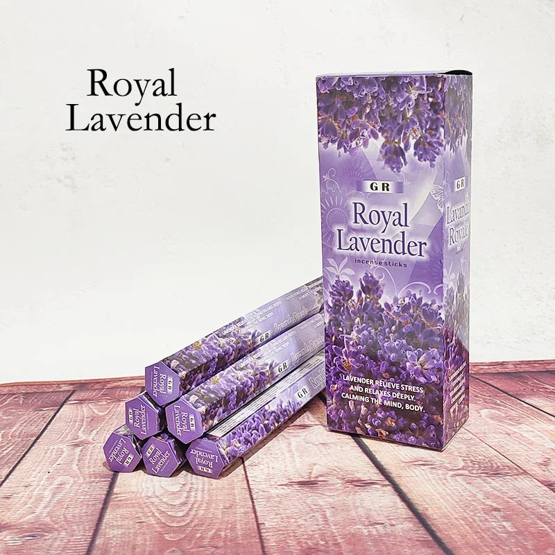 YXYMCF 1 Big Box Indian Incense Sticks White Sage Meditation Lavender Palo Santo Cense Purifying Air Deodorization Aromatherapy