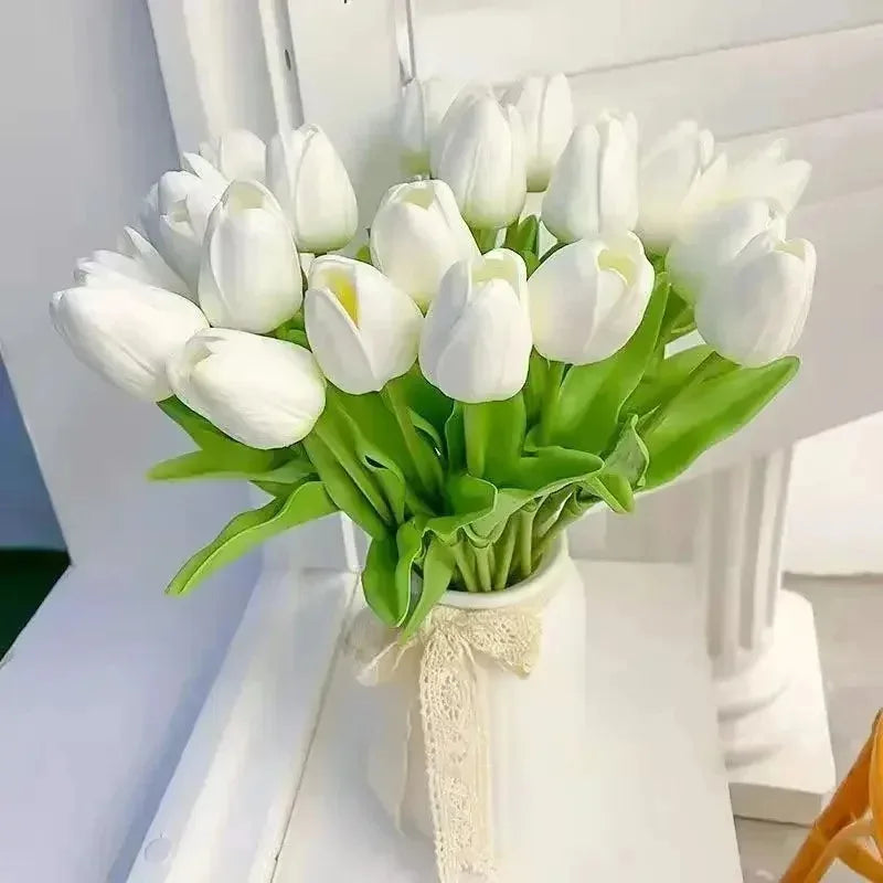 5-30Pcs Premium Tulip Artificial Flowers, Real Touch Tulip Bouquet, Decorative for Wedding Home Party Christmas Candy Birthday