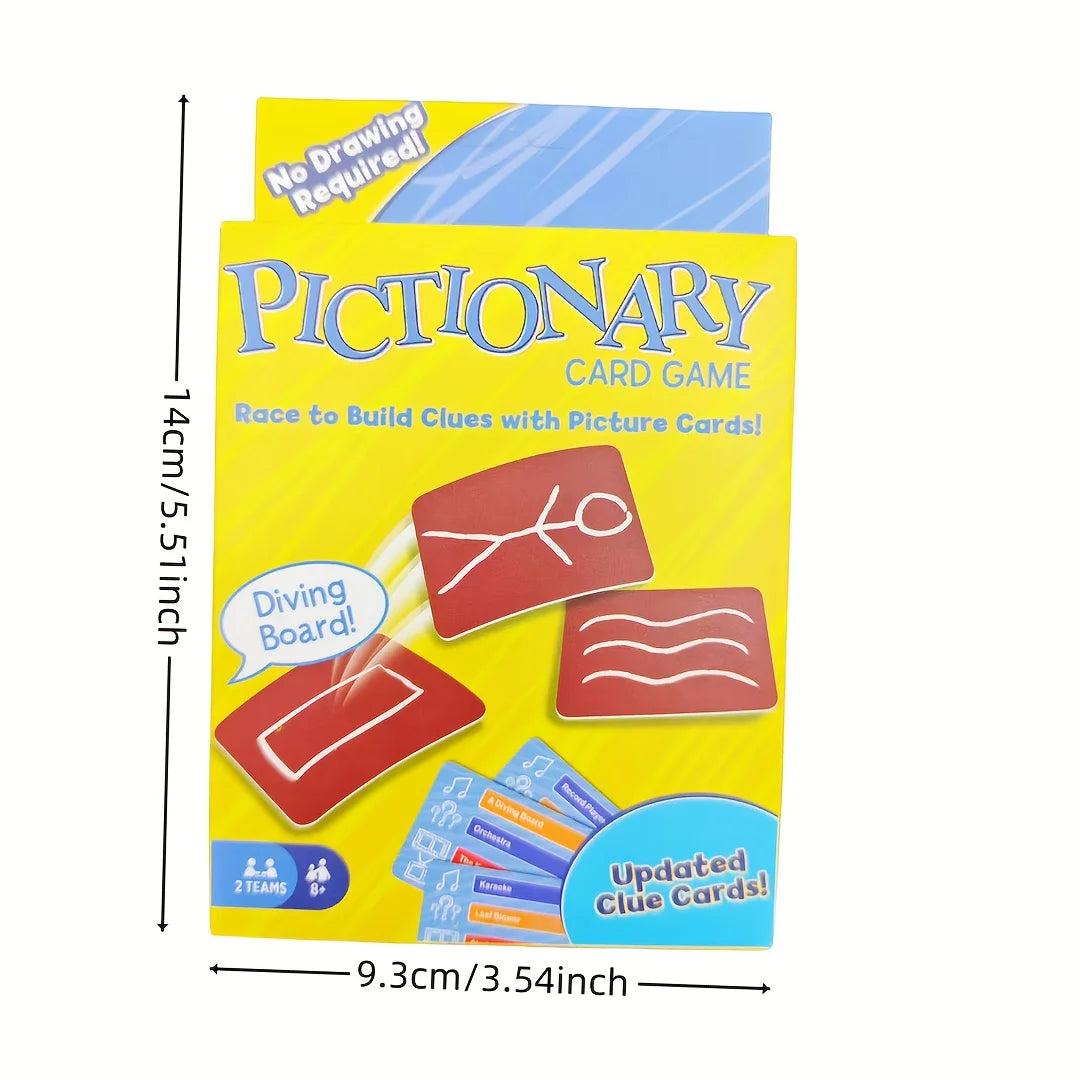 Pictionary, Card Game, Board Game, Suitable as a Gift (Colors May Vary Slightly)