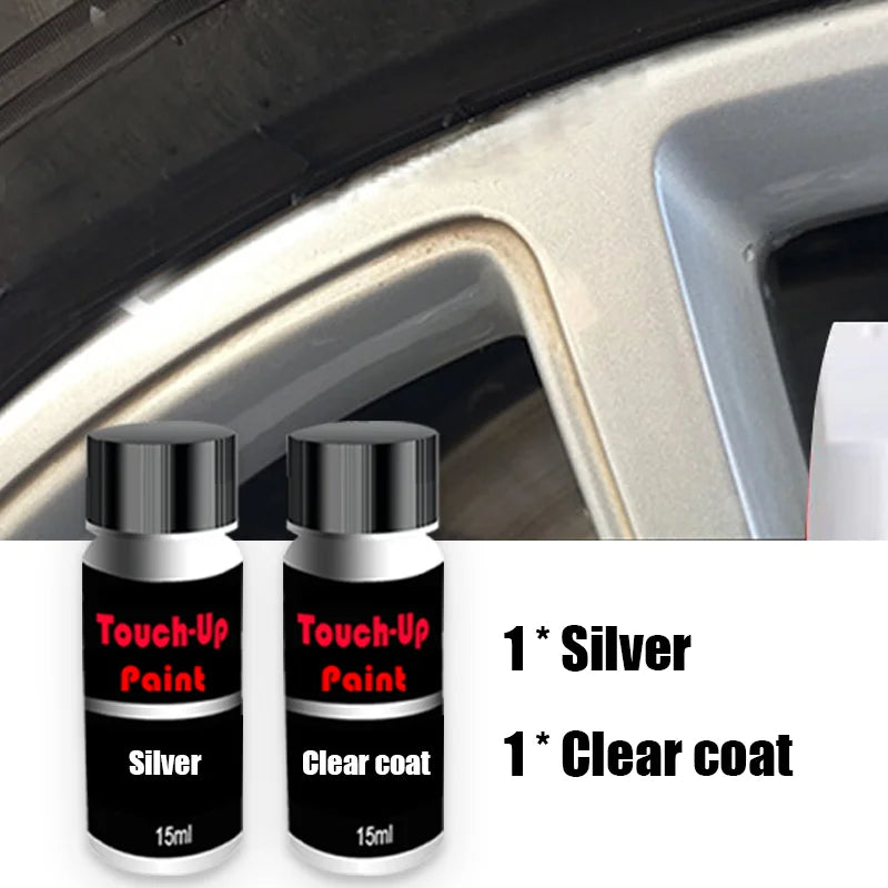 Wheel Touch-Up Kit Paint Repair Kit Gloss Black Matte Black Silver Grey Automotive Paint Care Accessories
