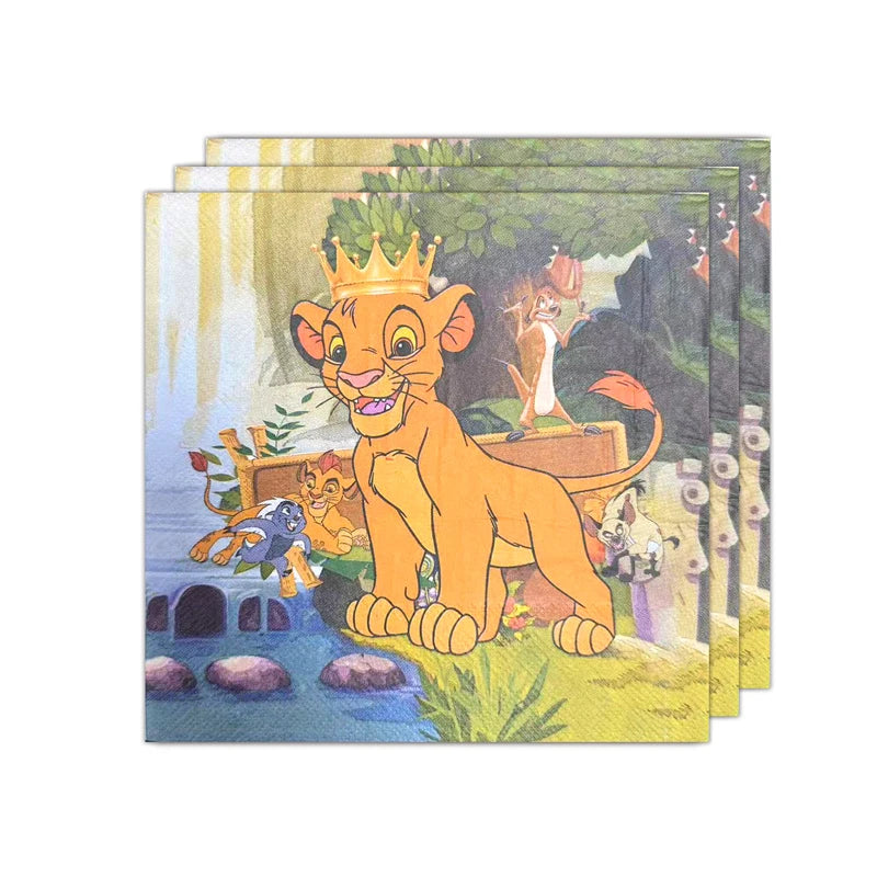 Disney The Lion King Birthday Party Decoration New Plates Cups Napinks Tablecloth King Lion Birthday Balloon Party Favor Balloon