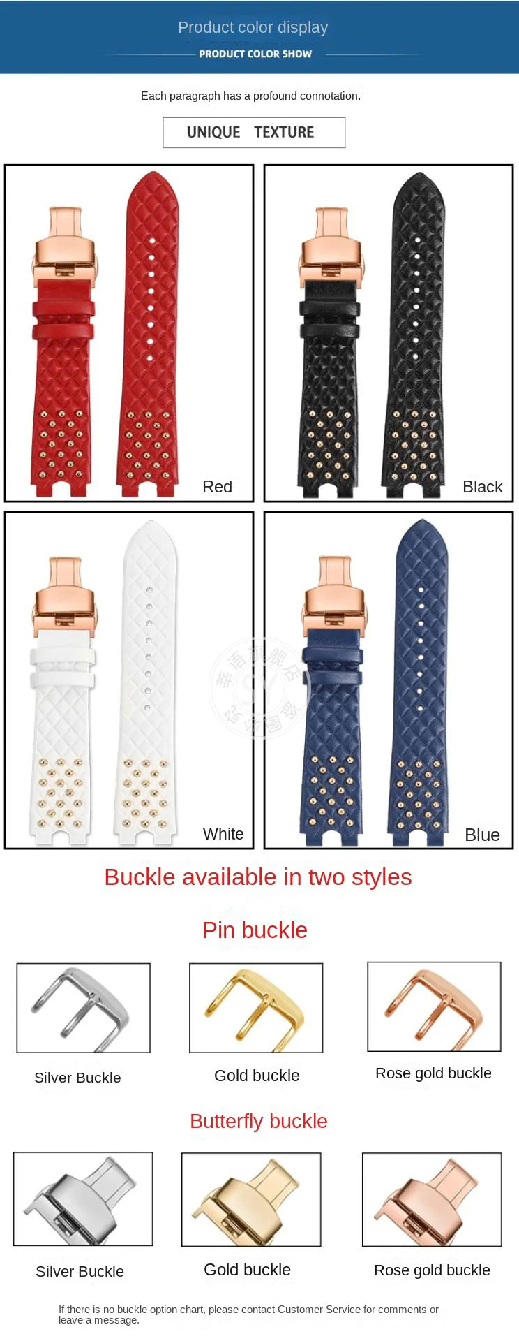 Shenyu Watchband with u-shaped interface For VERSACE Vanitas micro Leather strap Replace watch bracelet female Watch Accessories