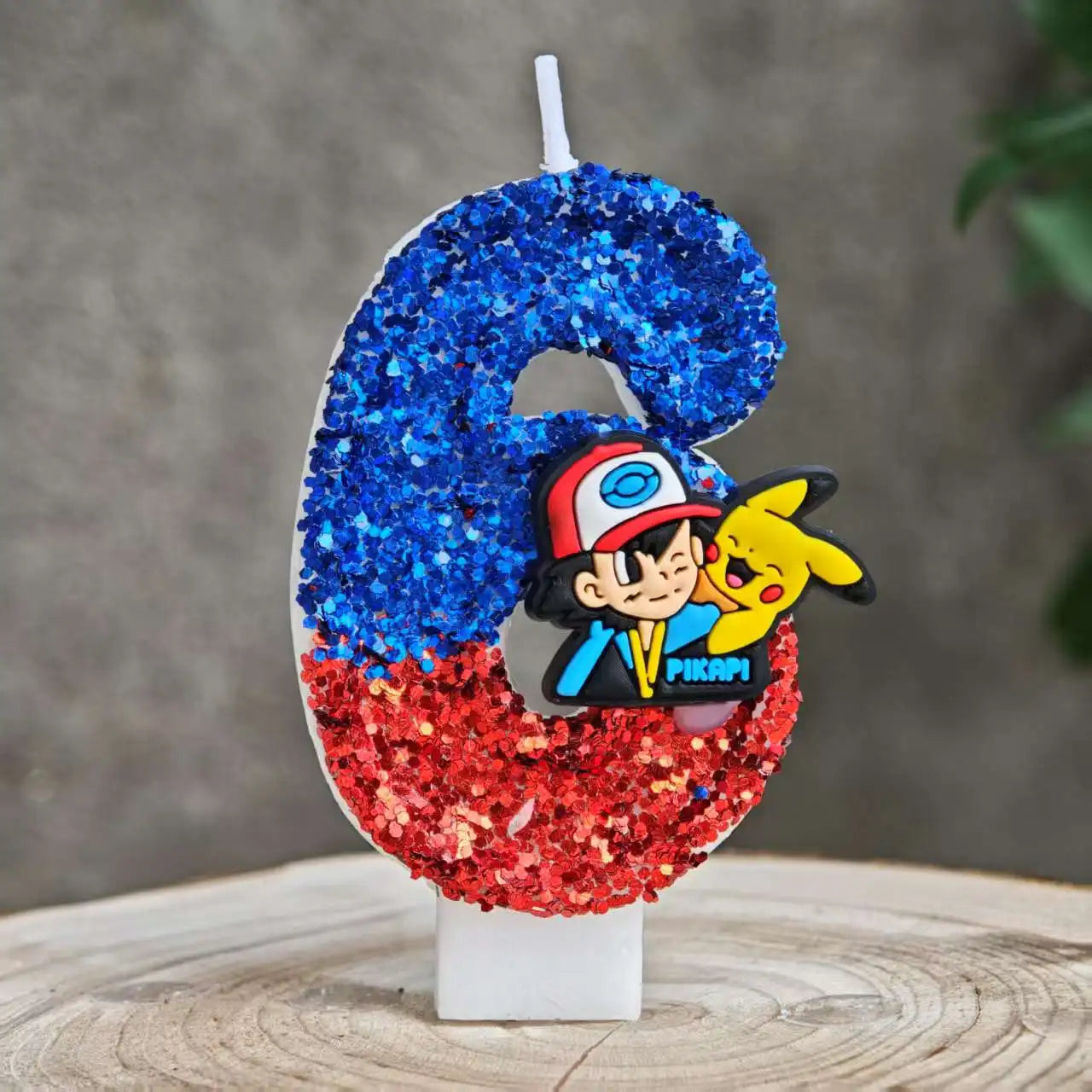 Pokemon Candle Number 0-9 Soccer Candle Pikachu Cake Decoration Boy Birthday Party for Kids Baby Shower Decor Gift