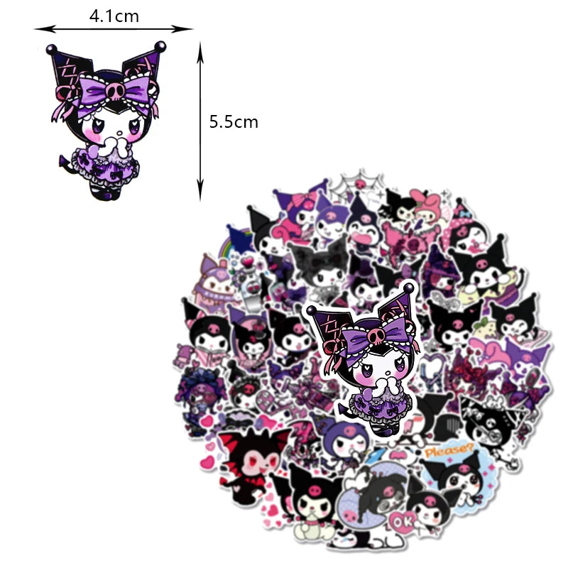 Kuromi Birthday Party Decoration Backdrop Disposable Tableware For Kids Event Supplies Latex Foil Balloons Banner