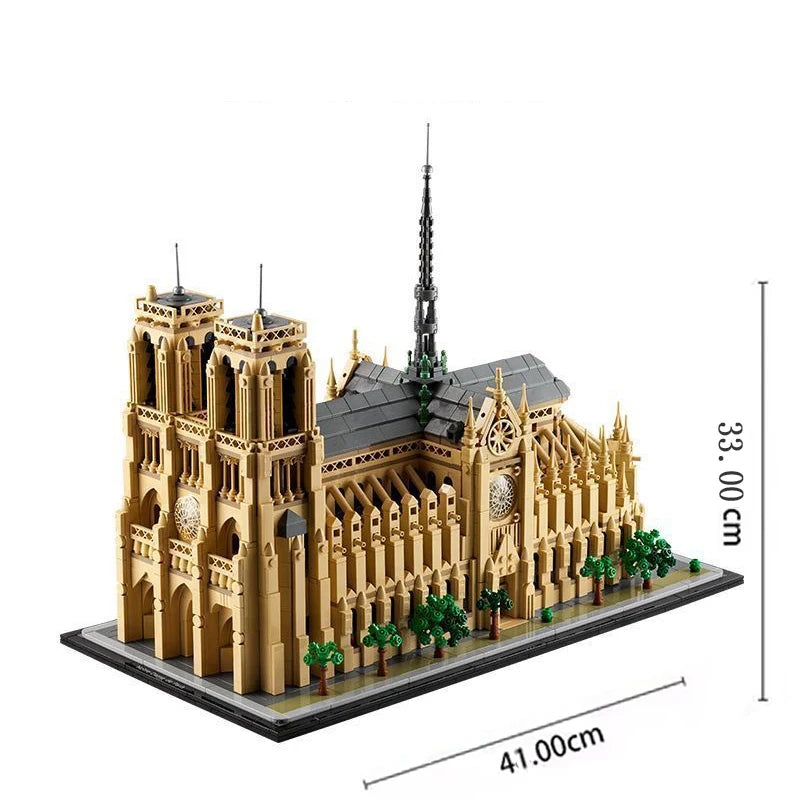 4383pcs 21061 Notre-Dame de Paris Architectural Model Kit Collectible Building blocks Set for Adults Gift Idea Lovers of History