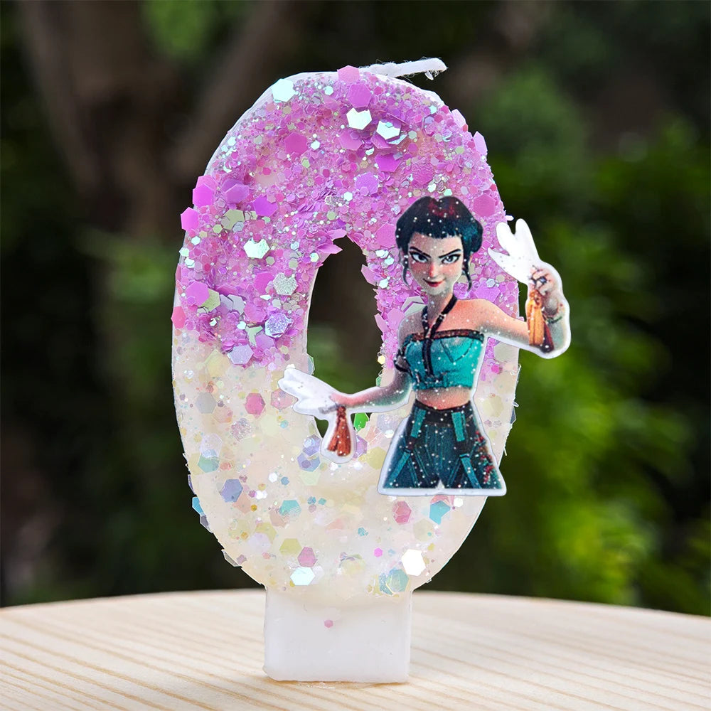 New Kpop Demon Hunters Theme Candle Number 0-9 Birthday Party Cake Decoration Cartoon Baby Shower Supplies Kids Gifts