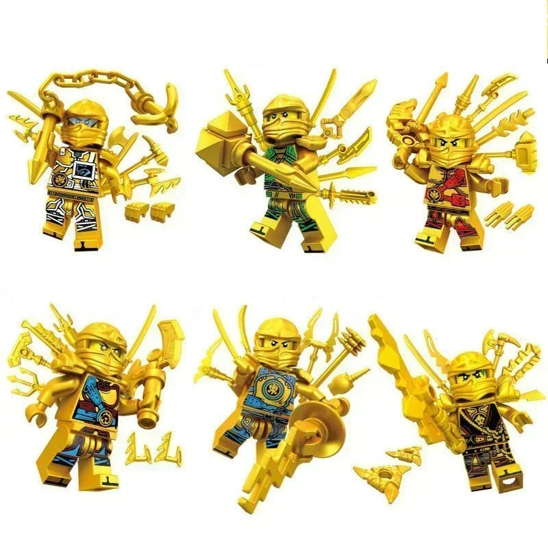 24 Pieces Anime Characters Ninja Figures Garmadon Jay Lloyd Samukai Cole Harumi Ultra Violet Pyro Snake Building Block Kids Toys