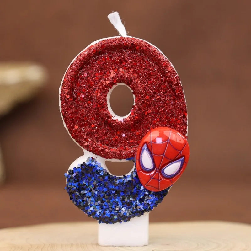 Spiderman digital birthday candle cake party decoration birthday candle DIY