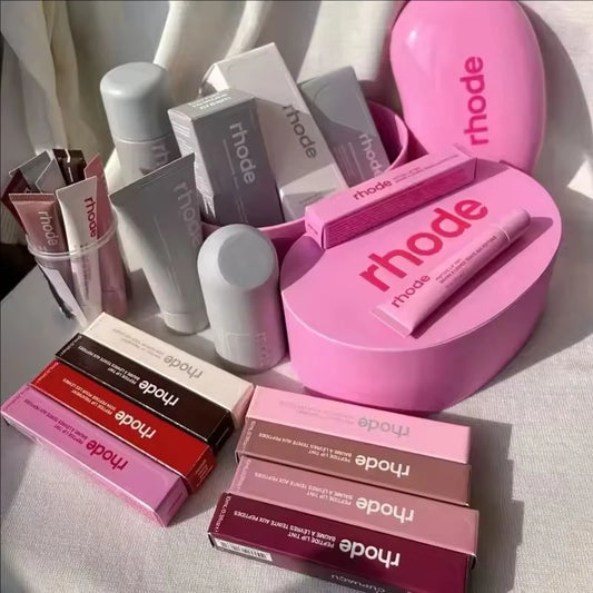 Fashion RHODE Limited Cosmetic Colorful Soft Silicone Waterproof Makeup Bag Convenient for Storing Items Gift Package with Box