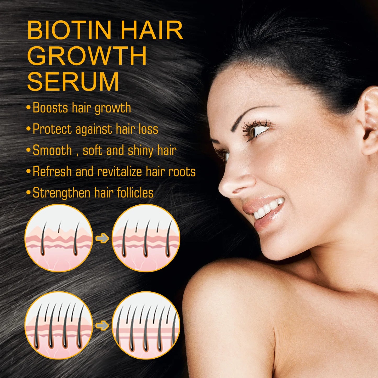 1/3/5 Box Magic Biotin Hair Serum Strengthen Smoothing Deep Nourishing Frizzy Hair Product Damaged Repair Spray Hair Oil Serum