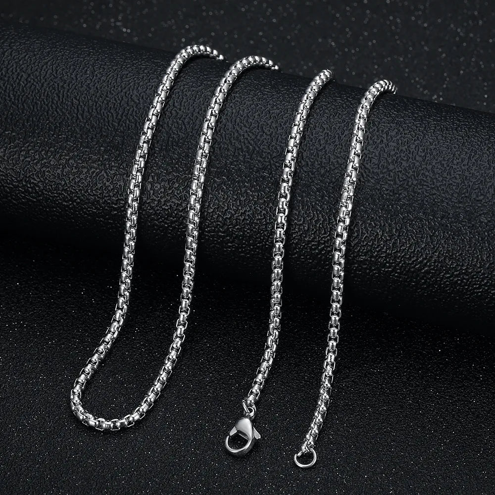 Necklace Stainless Steel Gold-plated Round Features Lion Head Pendant Great Wall New Trendy Gift Hip-hop Men's Fine Accessories