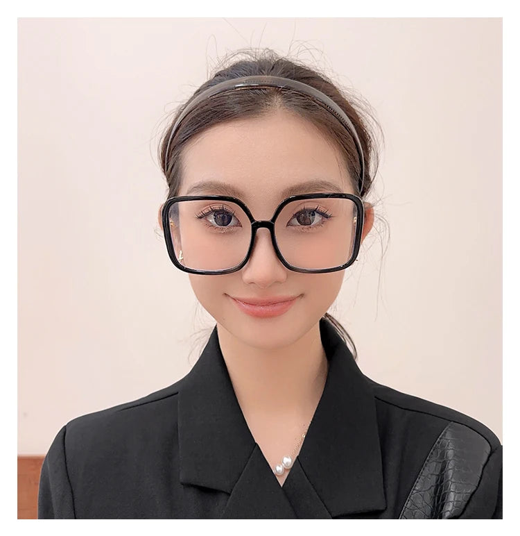New Trendy Sunglasses Frame Shape Acrylic Hairbands For Women Toothed Headband Anti-slip Hair Hoop Fashion Hair Accessories
