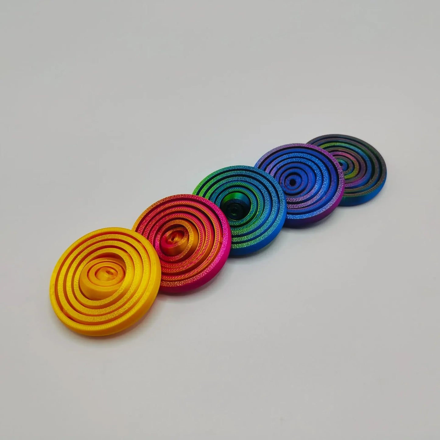 3D Printed 7-Ring Fidget Spinner Universal Gyro Gravity Rotating Anxiety Relief Office Decompression Sensory Toy for Party Gifts