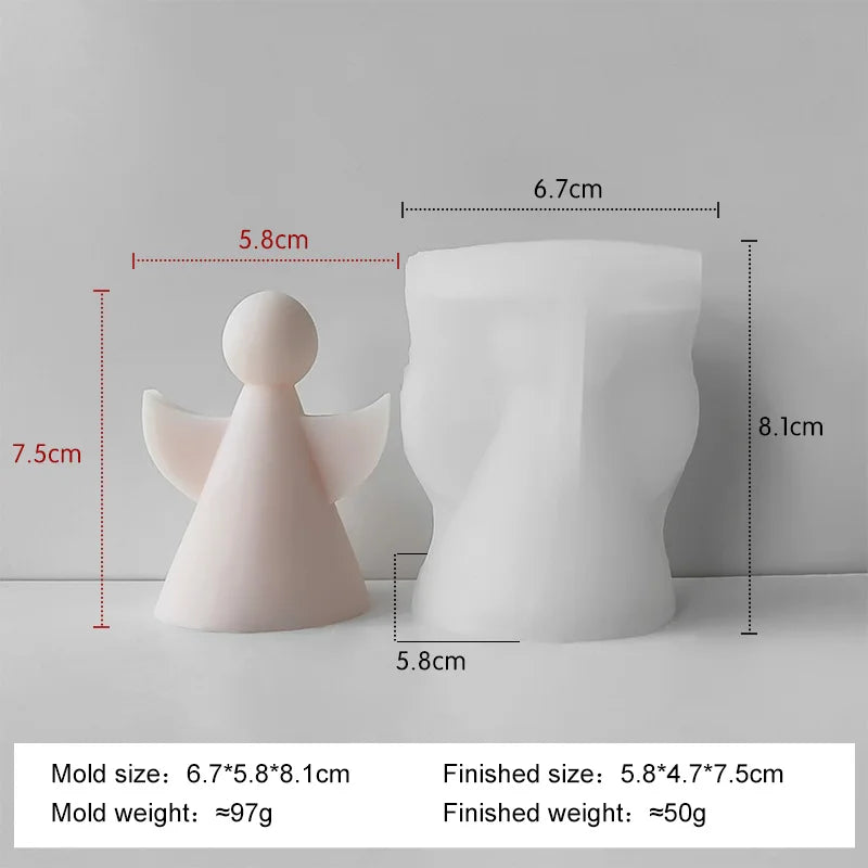 DIY Angel Aroma Candle Mold Handmade Soap Candle Silicone Mold Home Decoration Plaster Crafts Making