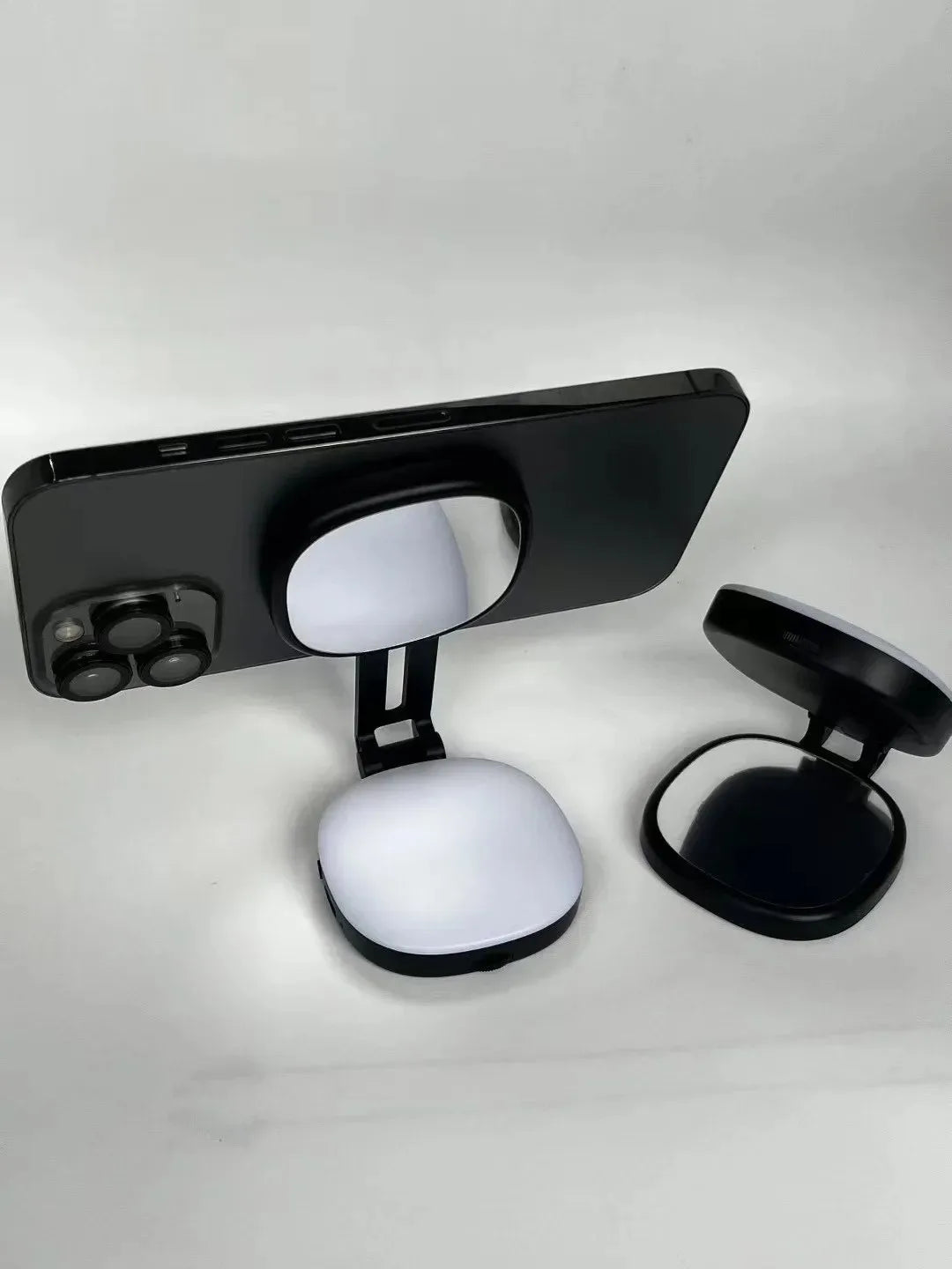 Magnetic Selfie Light for MagSafe iPhone 360° LED Ring Fill Light with Mirror