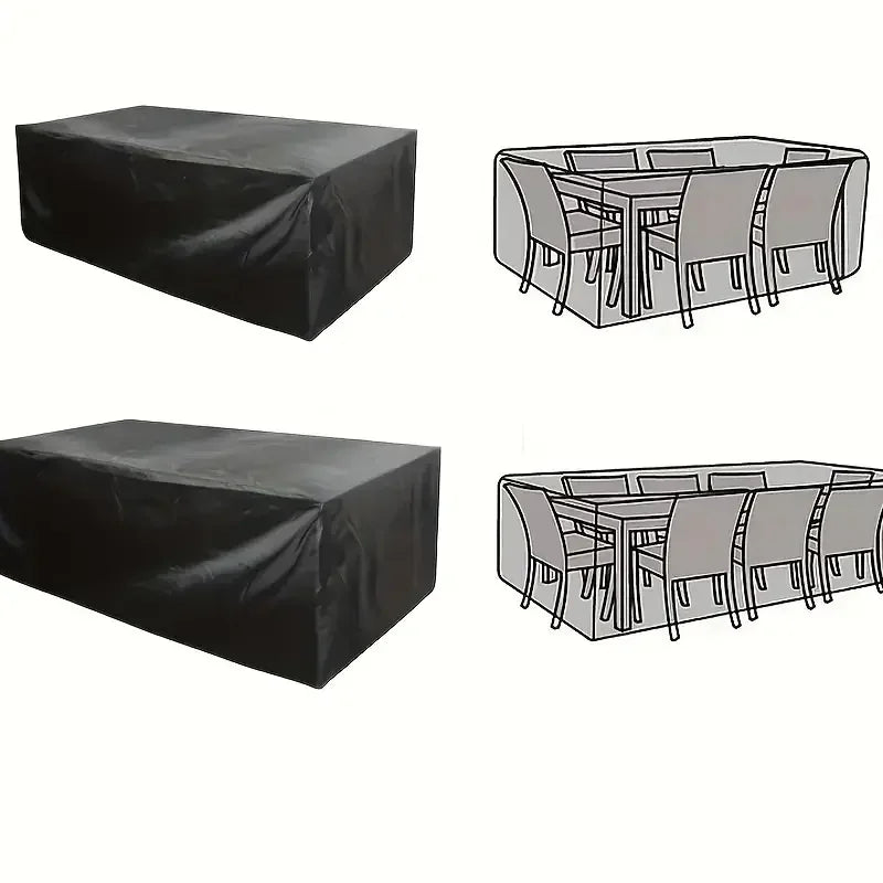 Patio Furniture Covers, Table and Chair Covers Waterproof, Dustproof, UV-Resistant 210D Oxford Fabric Protective Covers