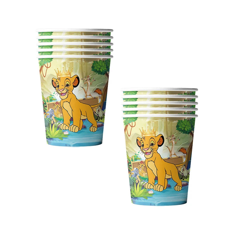 Disney The Lion King Birthday Party Decoration New Plates Cups Napinks Tablecloth King Lion Birthday Balloon Party Favor Balloon