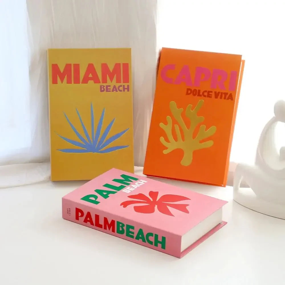 3Pcs/Set Luxury Decoration Fake Books Rich in layers Set of fake books Home Decor Ornaments cosmetic room Coffee Table Book